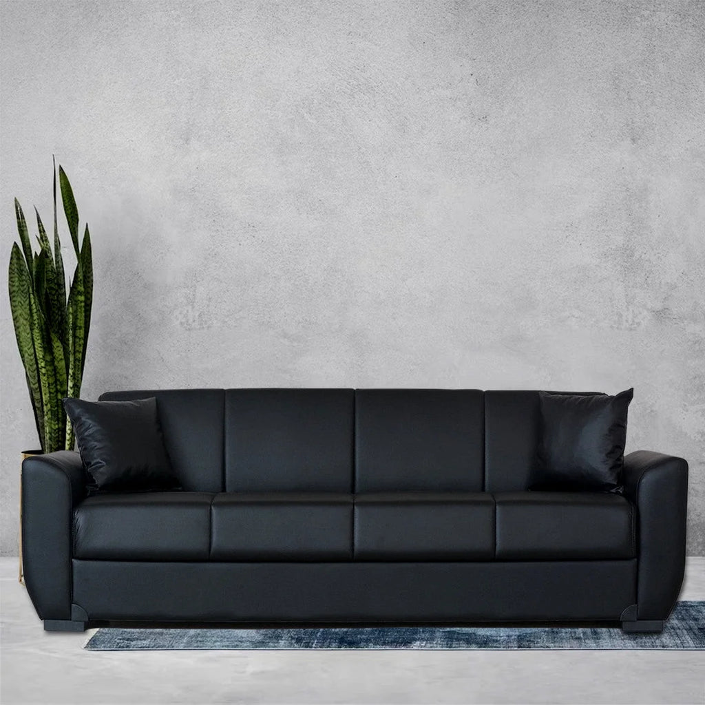 Black PU Leather Sofa Bed K205264