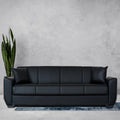 Black PU Leather Sofa Bed K205264