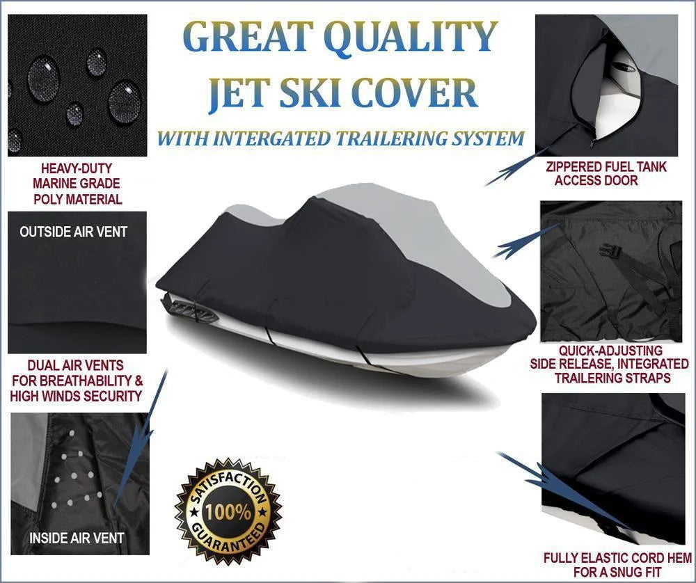 Black/Grey Jet Ski Watercraft PWC Cover J5914