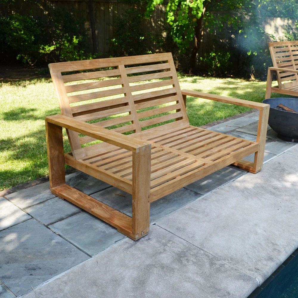 Grade A Teak 60in Patio Bench, Seats 2, Weather Resistant S697