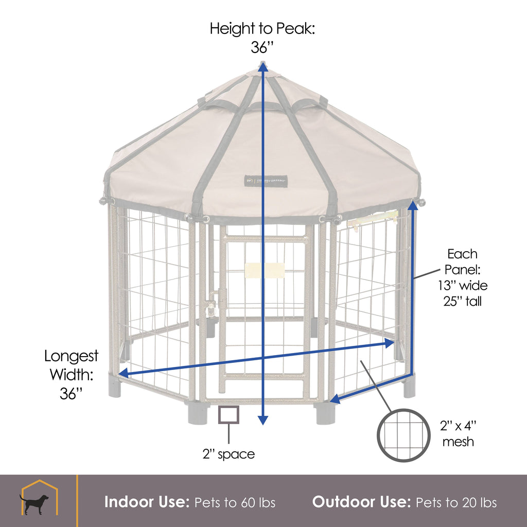 Pet Gazebo Taupe W93525