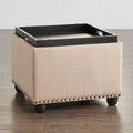 Studded Ottoman With Tray 400 Lb. Capacity U565340