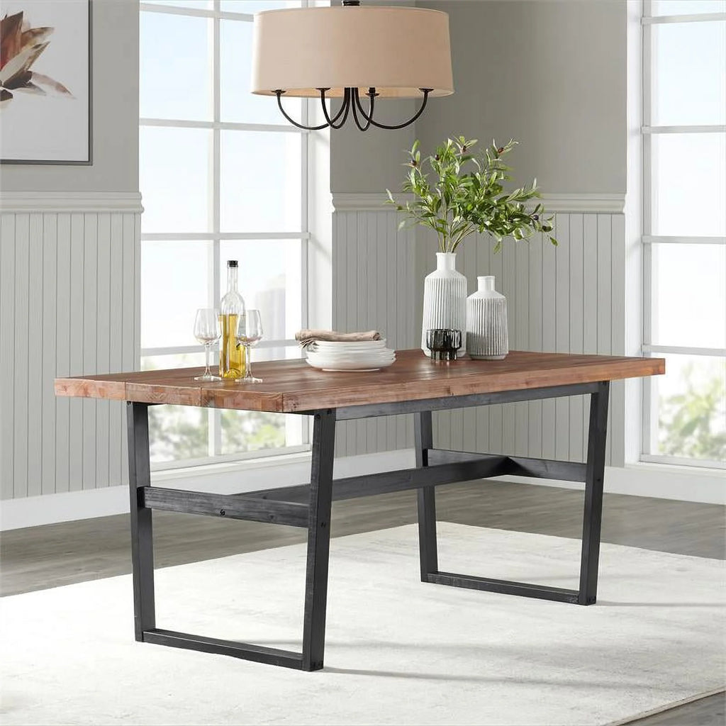 72" Dining Table with Solid Cedar Top in Chestnut O80776
