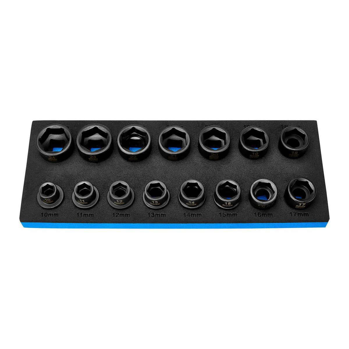 1/2 in. Drive Metric Low-Profile Impact Socket Set, 15-Piece C840