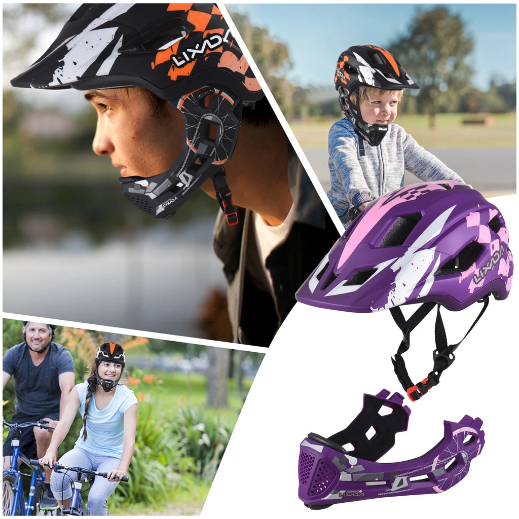 Adjustable Full Face Kids Cycling Helmet with Detachable Visor M905
