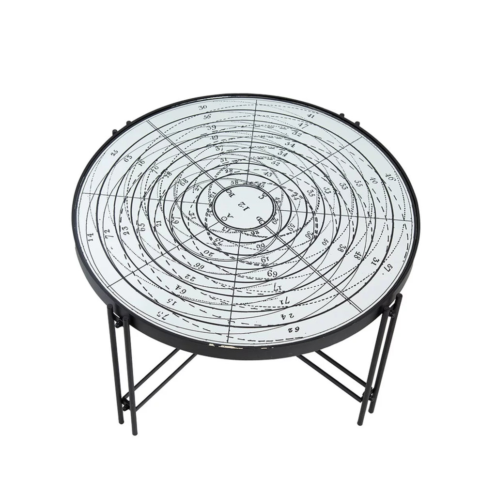 32 Inch Nautical Mirror Top Coffee Table T806