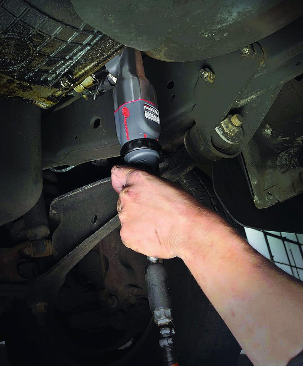 3/8" Pneumatic Air Impact Wrench, Right Angle, Low Profile, Gray W675