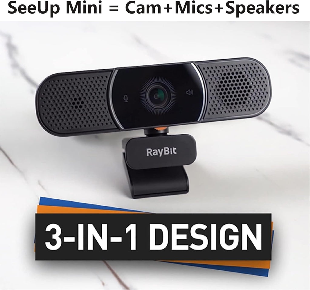 3 in 1 Webcam with Microphone and Speaker, Privacy Cover, Autofocus O84151