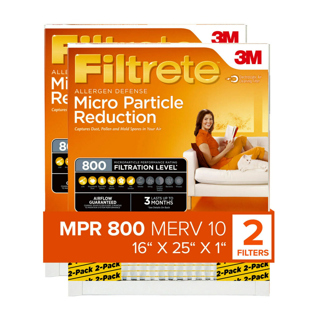 16x25x1 Air Filter, 2 Filters A729