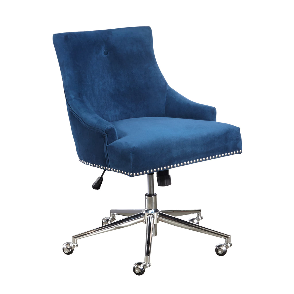 Navy Blue Velvet Office Chair G8303