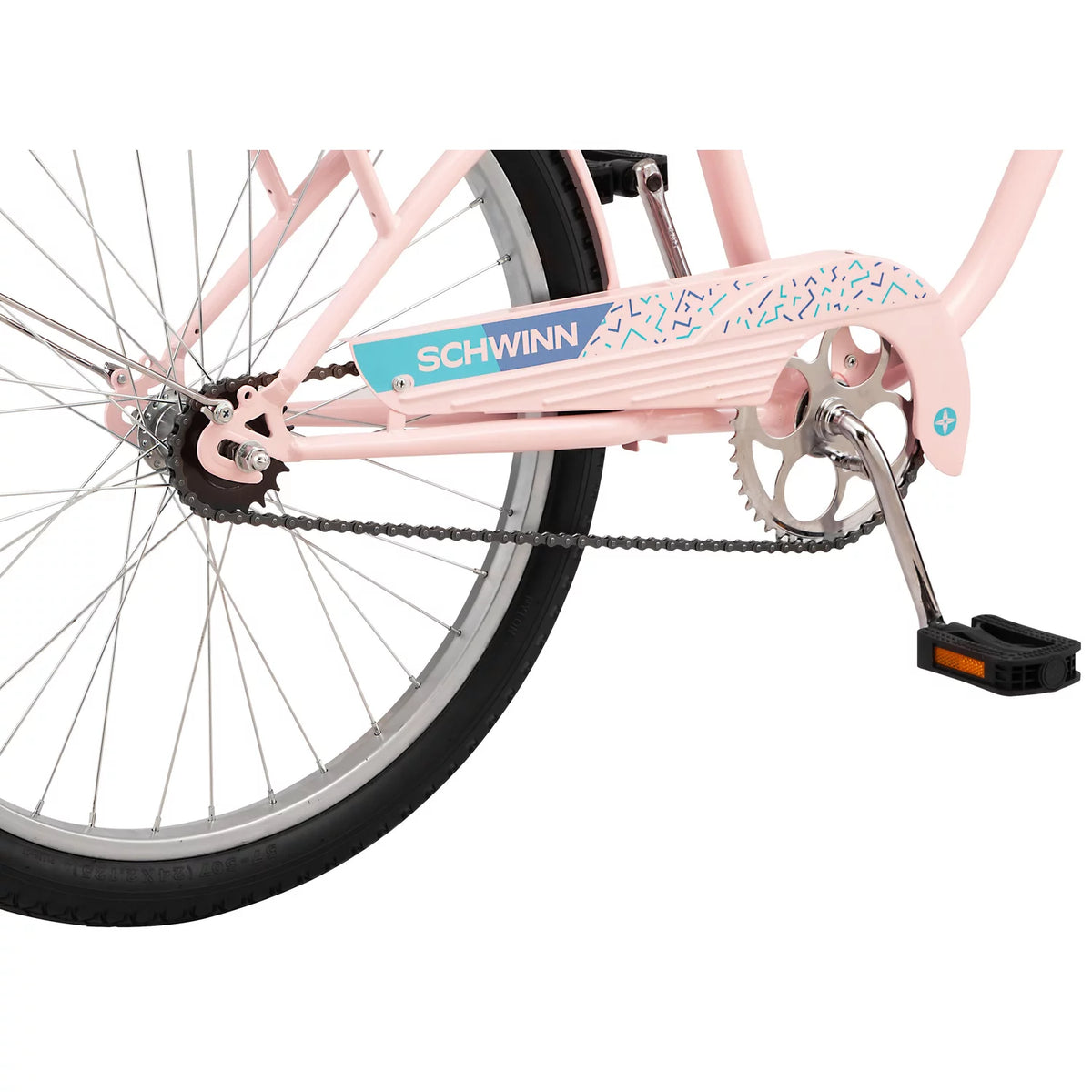 Pink 24-Inch Single Speed Cruiser Bike D45673