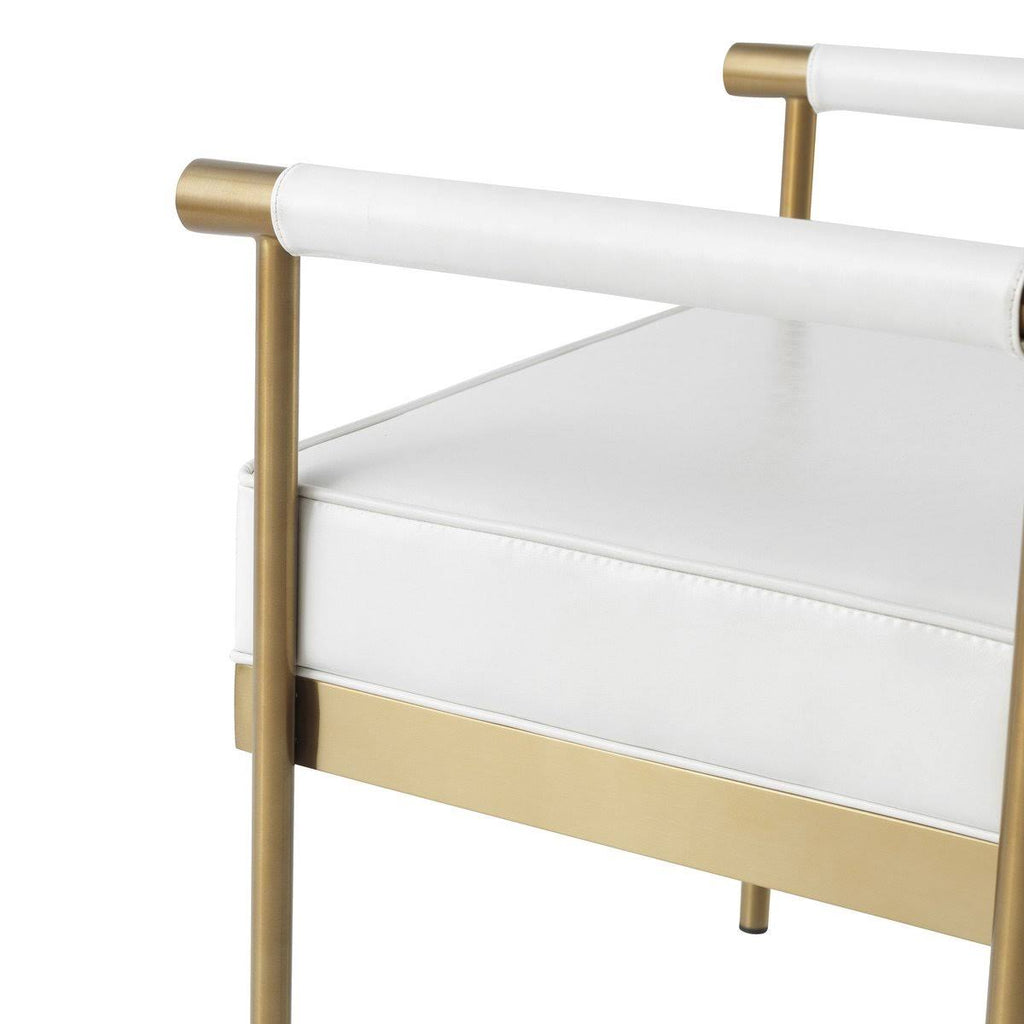 White Eco-Leather Bench Z204606