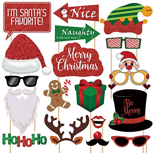 Christmas Photo Booth Props Kit 25 Count G377