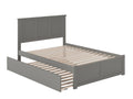 Grey Full Platform Bed with Trundle Bed R425