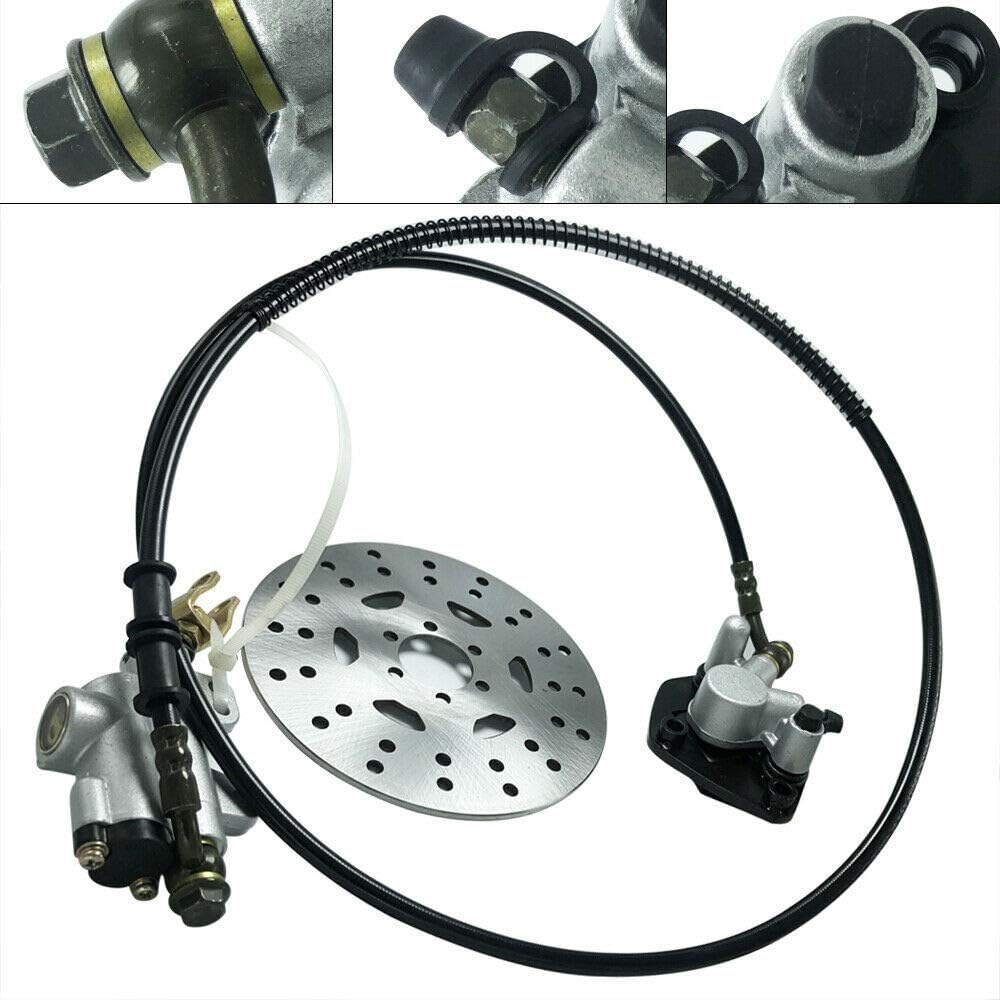 Rear Hydraulic Brake Caliper Assembly and Disc Rotor Kit Pack of 2 E617