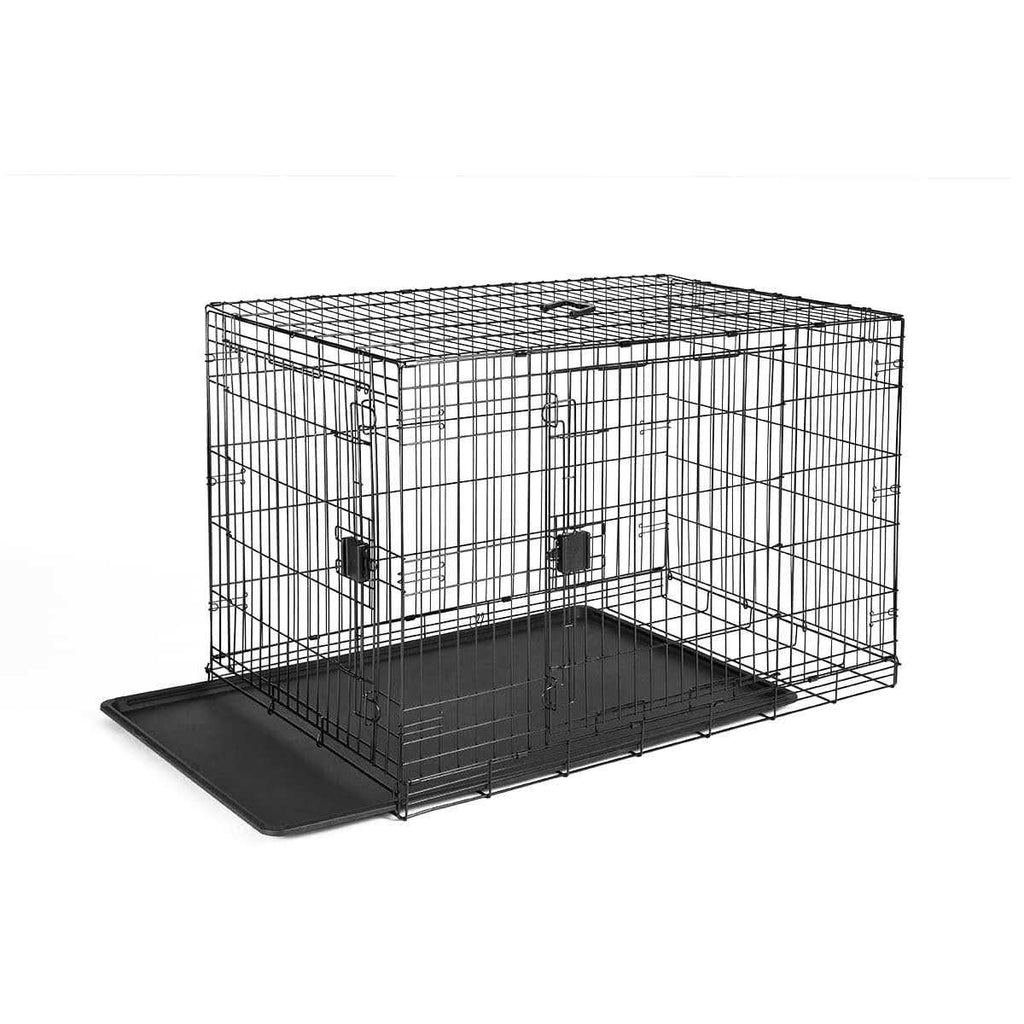 Foldable Metal Wire Dog Crate with Tray L811