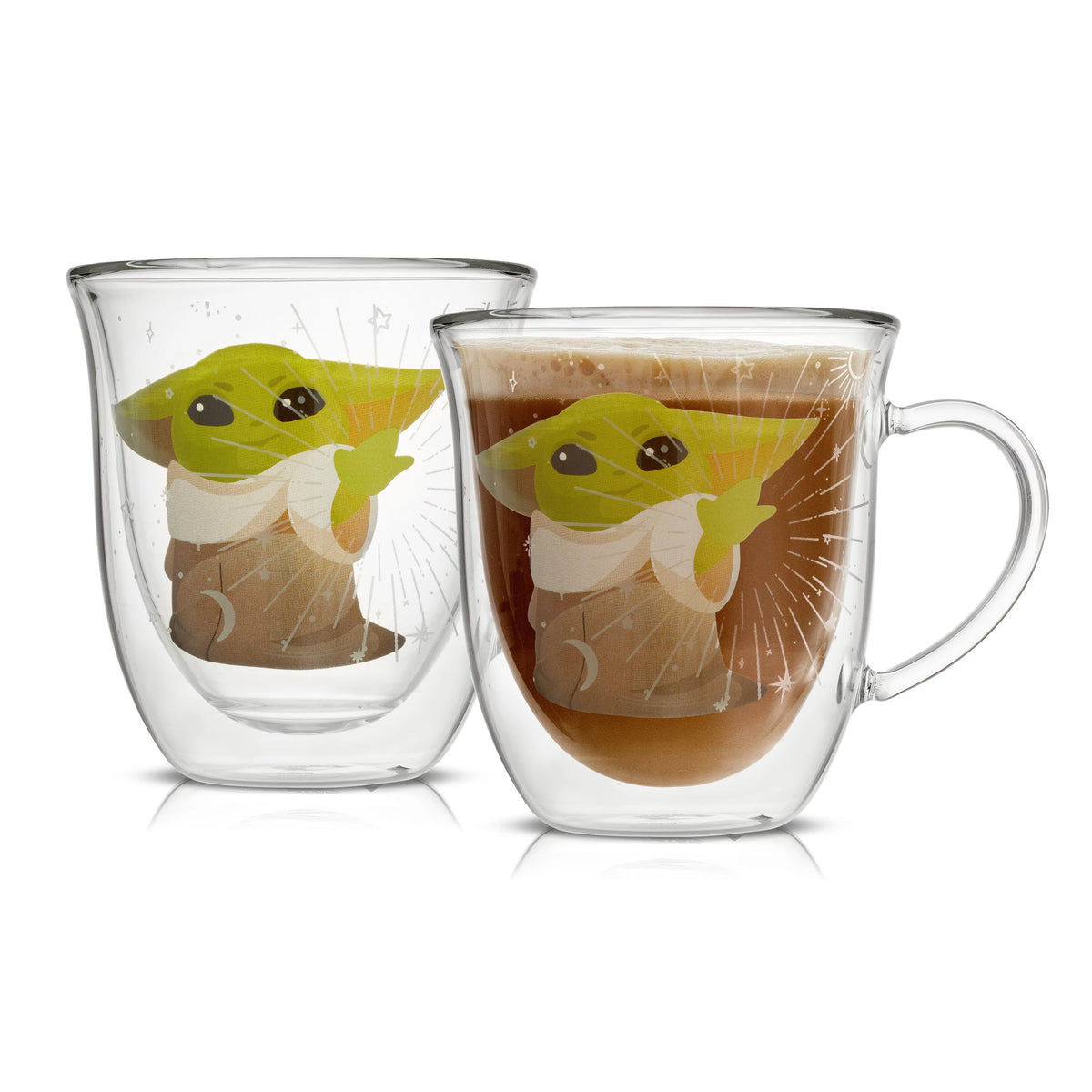 Double Wall Glass Mugs Set of 2 13.5 oz O73135