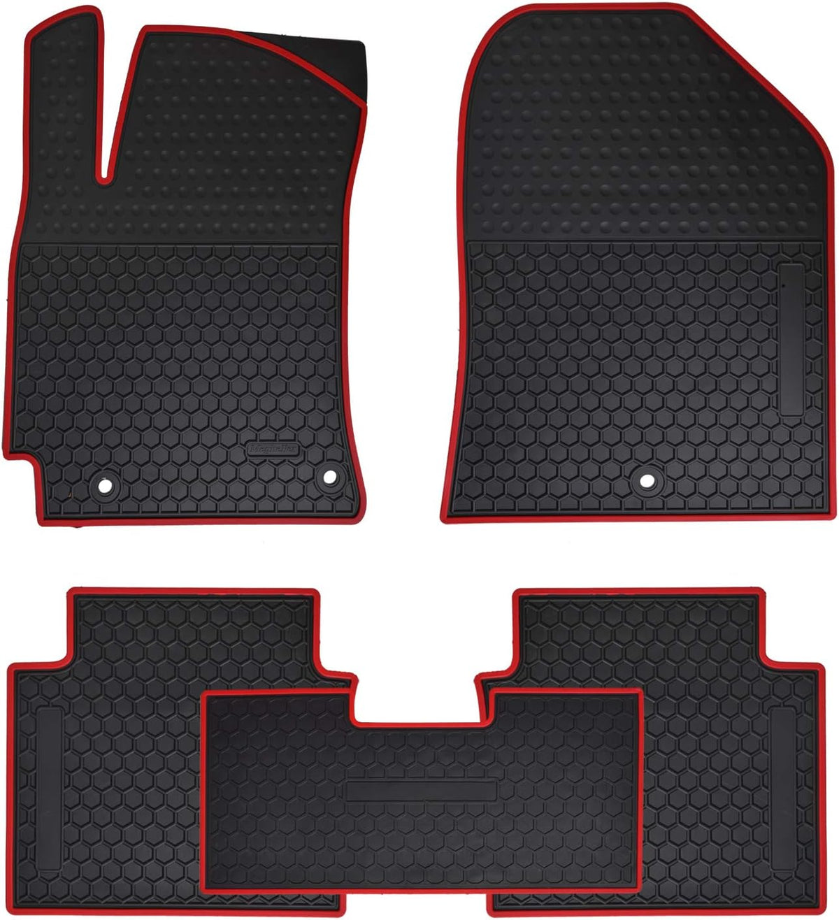 Blue Rubber Car Floor Mats Front and Rear Row Set O680002