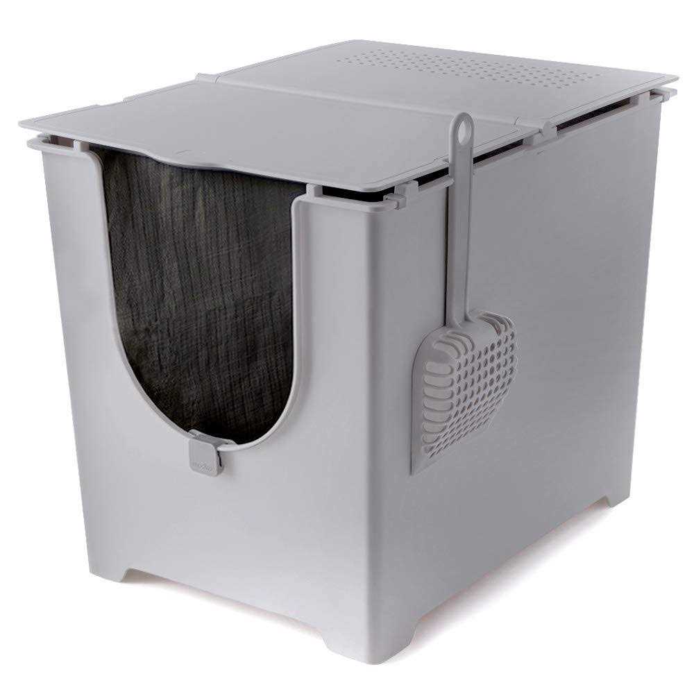 Flip Litter Box with Scoop and Reusable Liner O66008