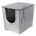 Flip Litter Box with Scoop and Reusable Liner O66008
