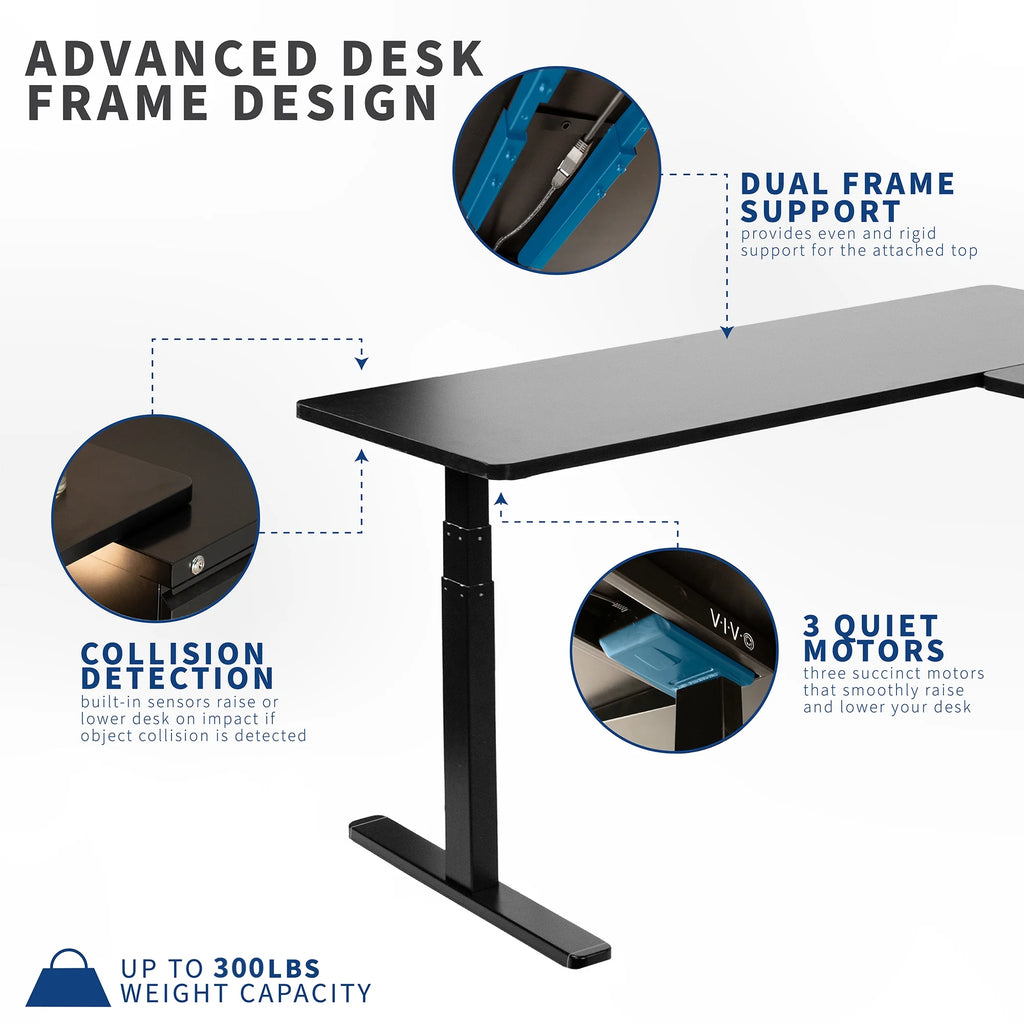 Electric Stand Up Corner Desk Workstation H324