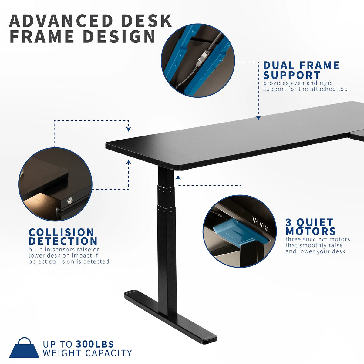 Electric Stand Up Corner Desk Workstation H324