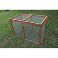 Wooden Chicken Coop Rabbit Hutch with Mesh Run H123626
