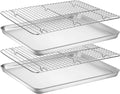 Stainless Steel Baking Sheet with Rack Set 16 x 12 Inch E996914