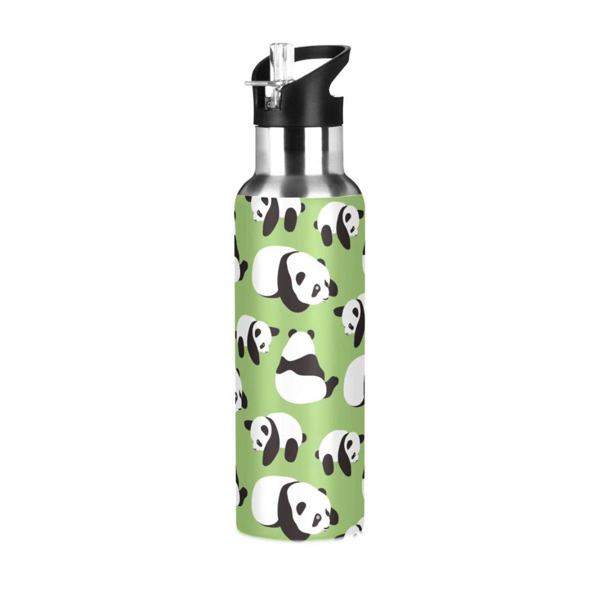 Green Vacuum Insulated Stainless Steel Water Bottle with Straw Lid 20 OZ Q664