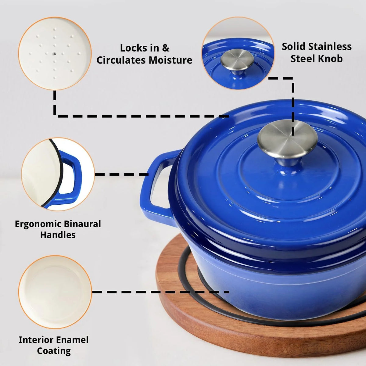 Enameled Cast Iron Cookware Set D830946