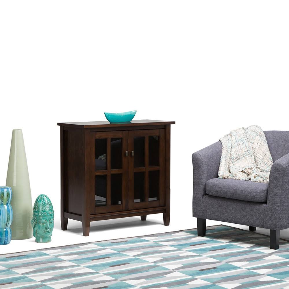 Distressed Brown Low Storage Cabinet Y6487