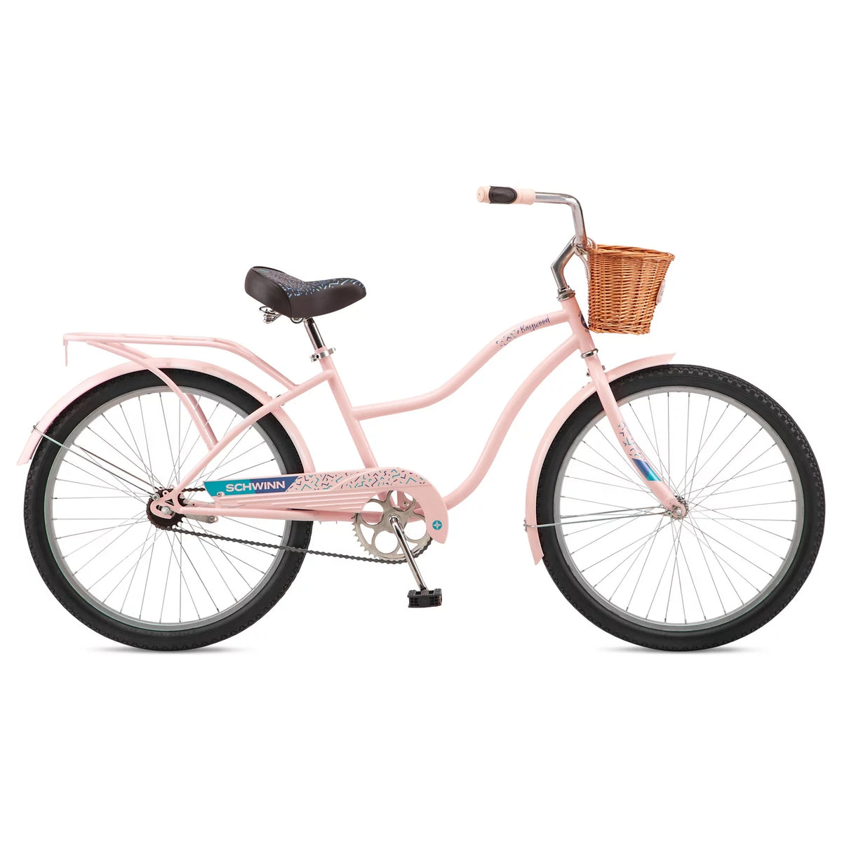 Pink 24-Inch Single Speed Cruiser Bike D45673