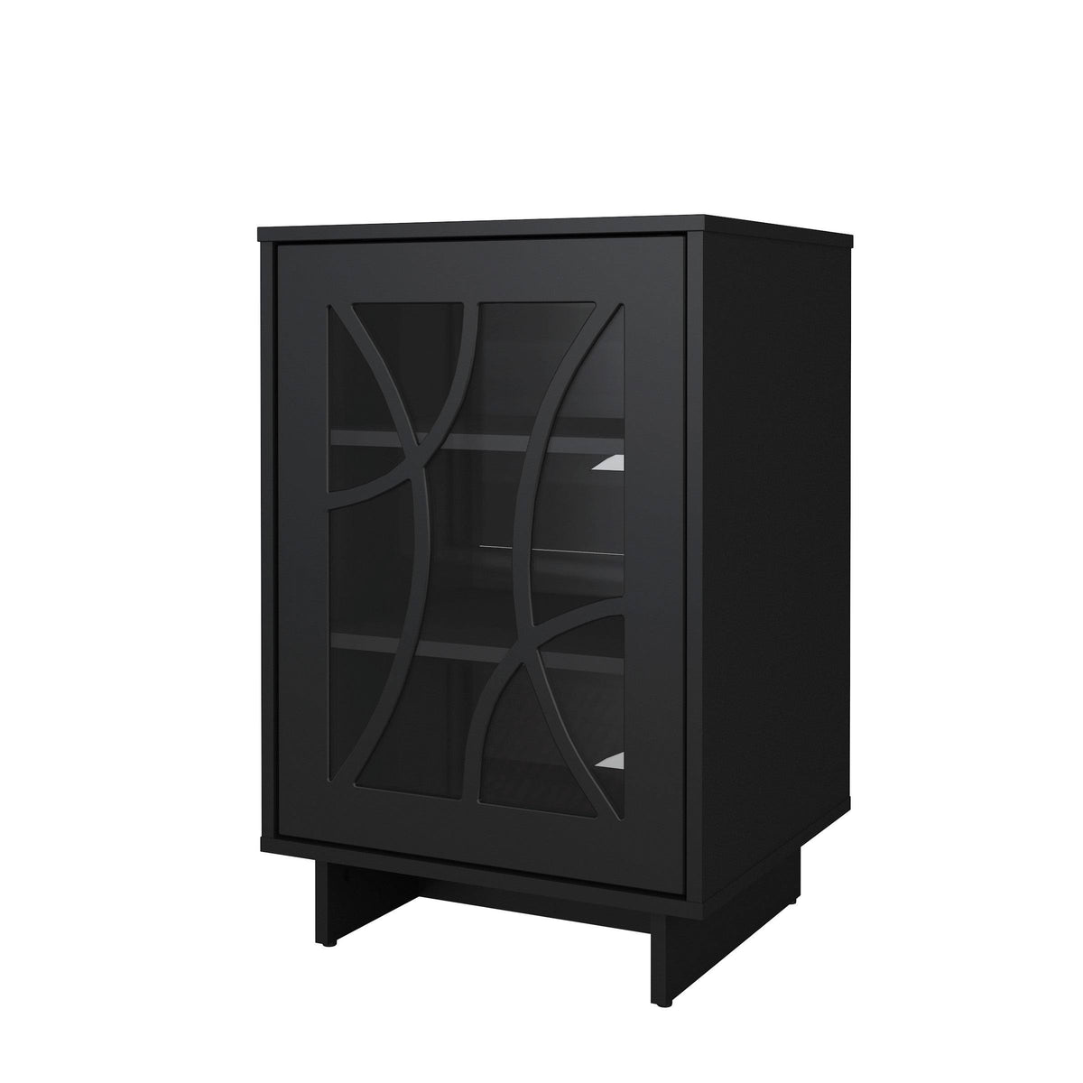 Black 1-Door Storage Cabinet N262449