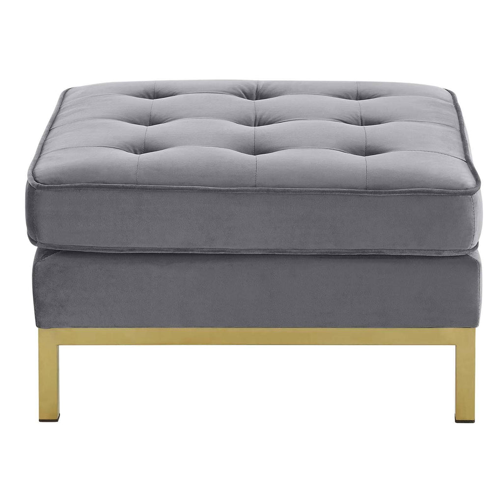 Velvet Ottoman F2128