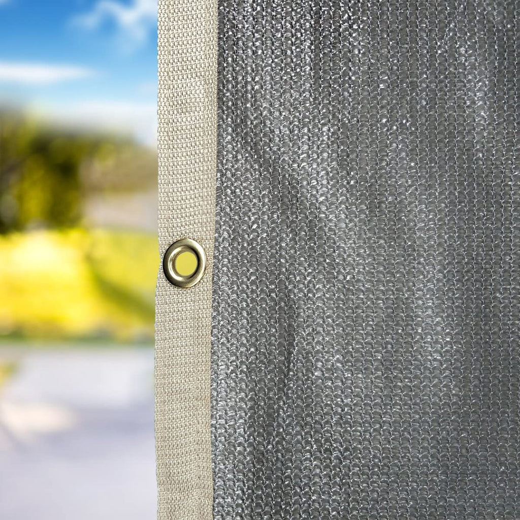 Grey RV Awning Privacy Screen Shade Panel Kit 10 x 12ft B7383