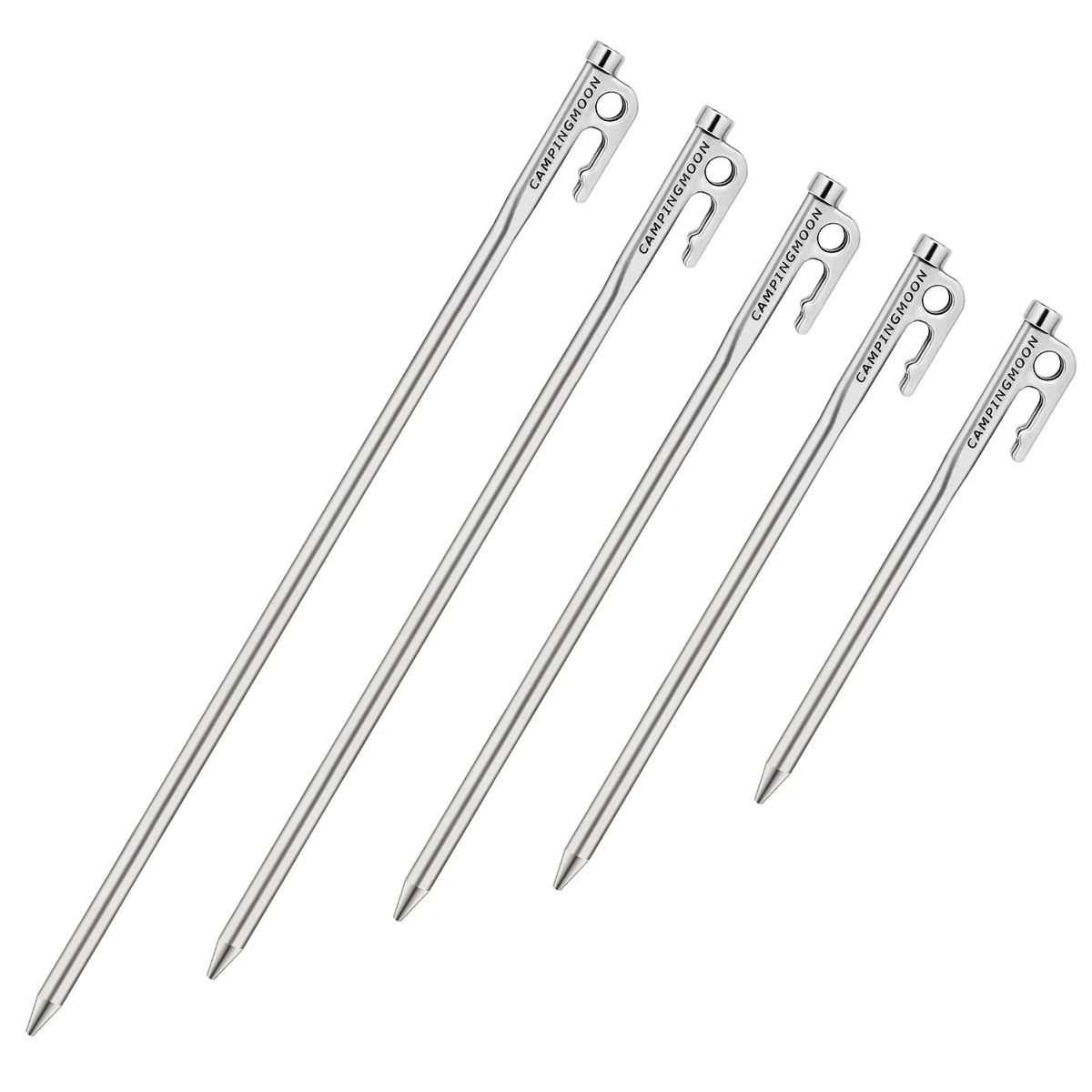 Heavy Duty Steel Tent Stakes Pegs with Hook and Hole Design H675