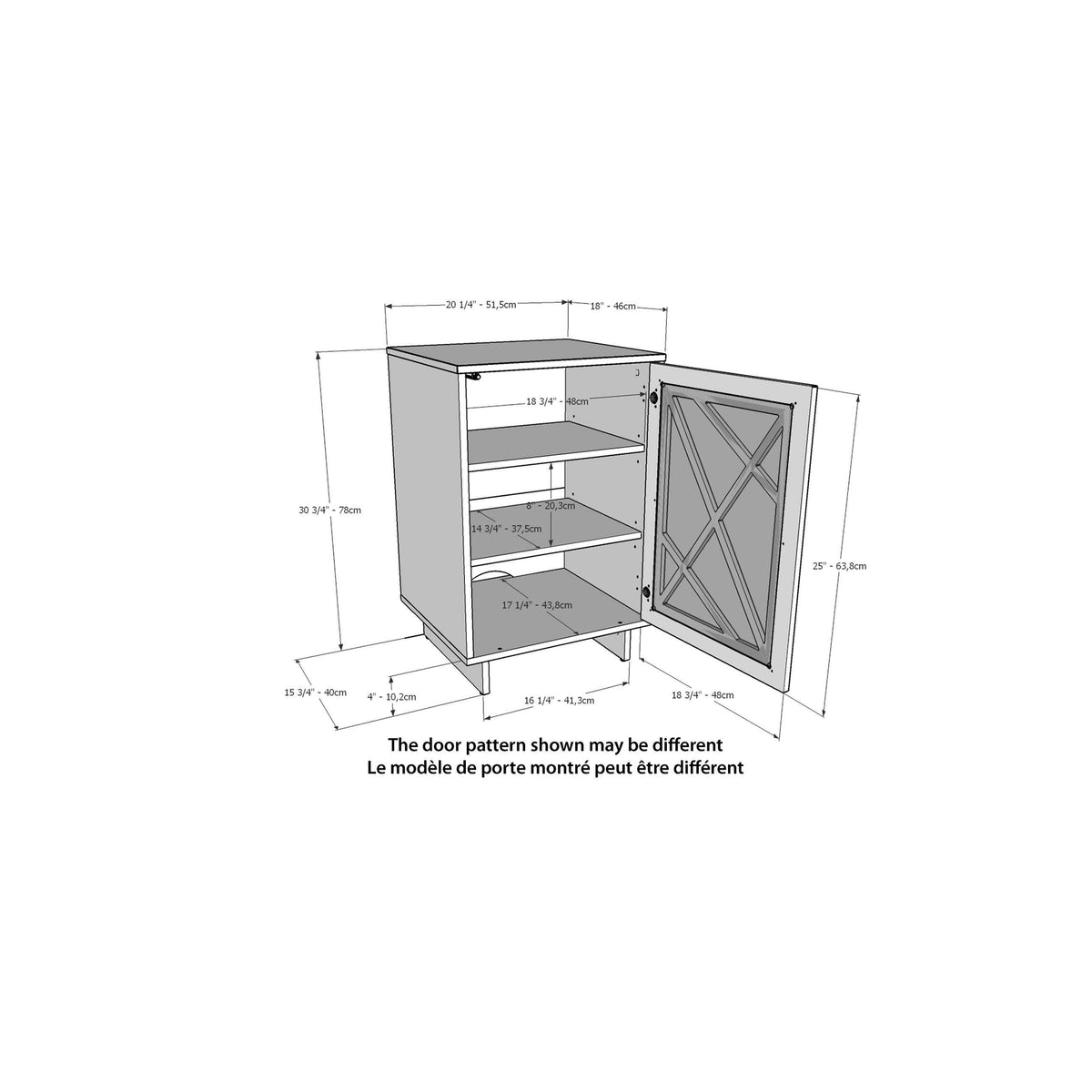Black 1-Door Storage Cabinet N262449