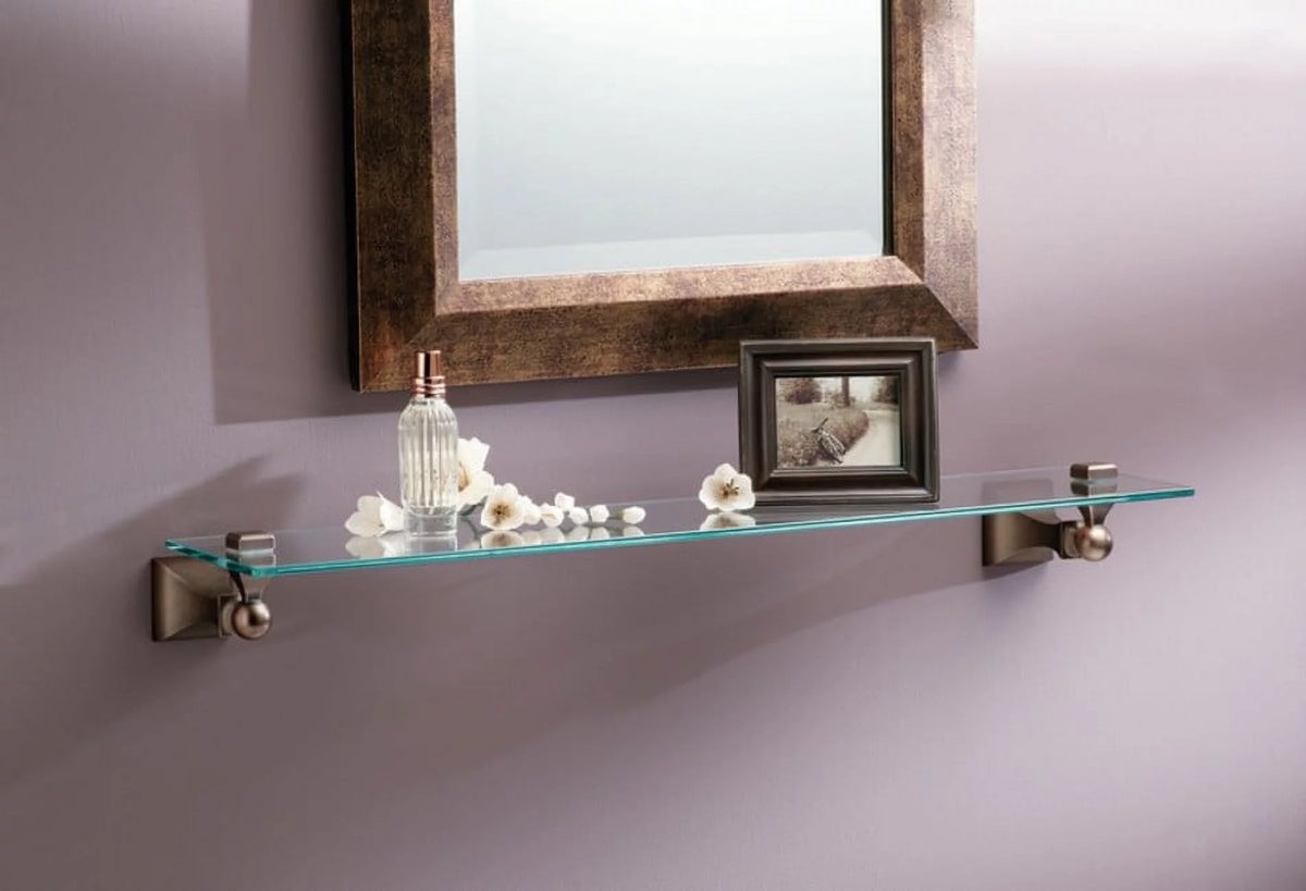 Brushed Nickel Vanity Shelf V500629