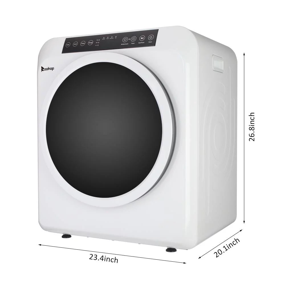 White 13lbs Capacity Stainless Steel Electric Clothes Dryer E15746