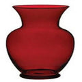 Ruby Red Glass Vase Set of 4 D969