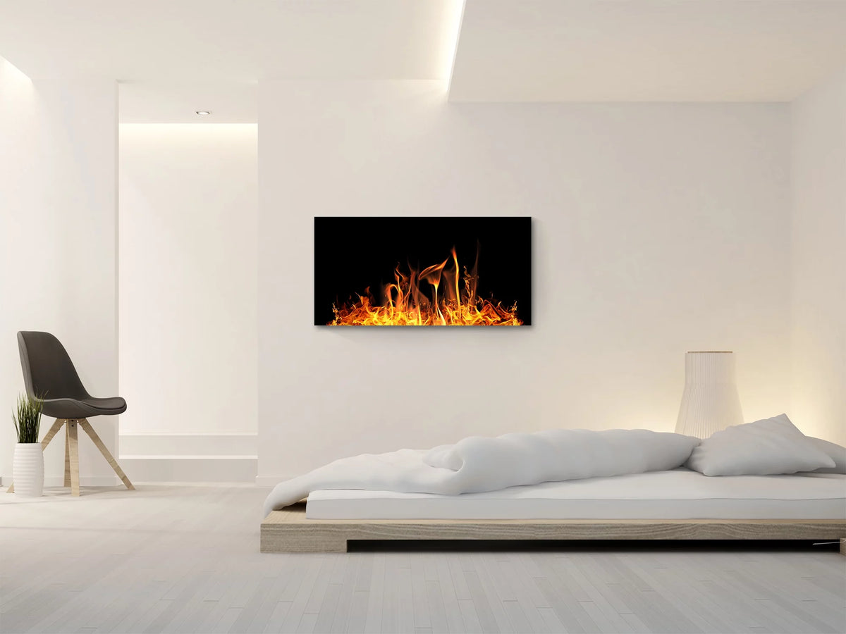 Fire Print Decorative Glass Space Heater 24x48 P3646