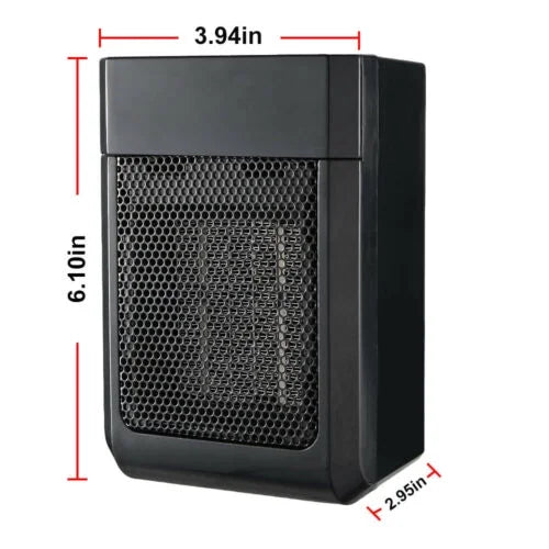 500W Mini Black Ceramic Electric Heater J2801