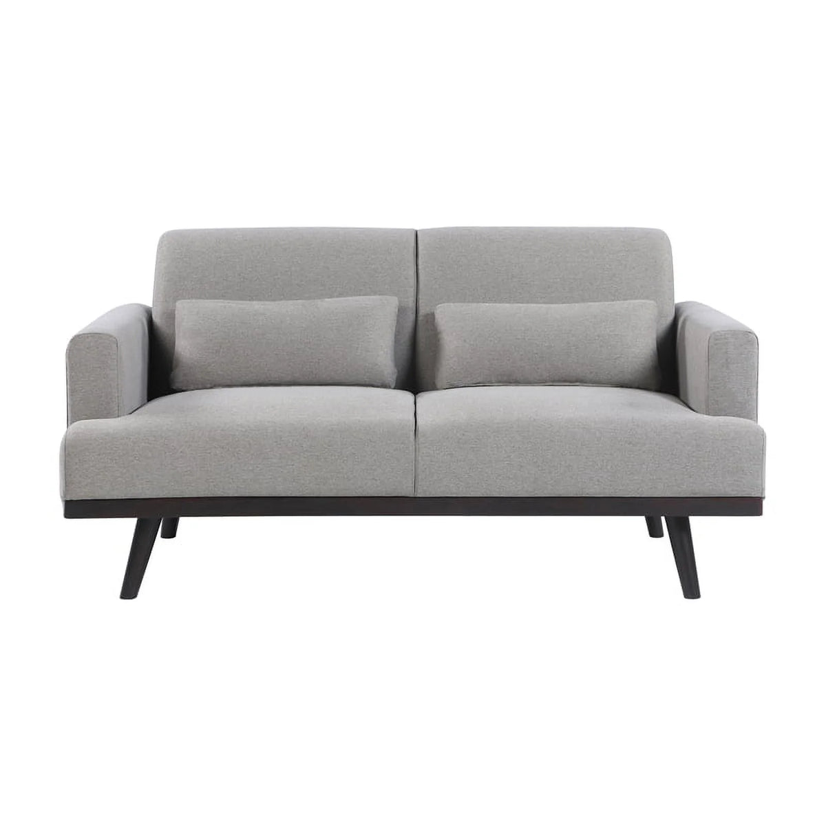 Gray Fabric Upholstered Loveseat Q8843