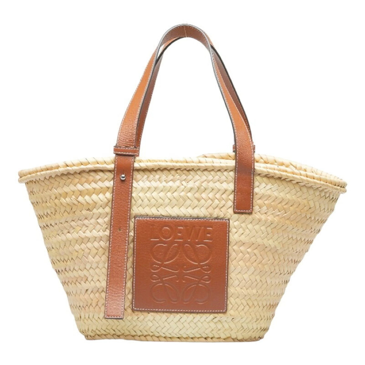 Natural Brown Raffia Leather Small Handbag M5718