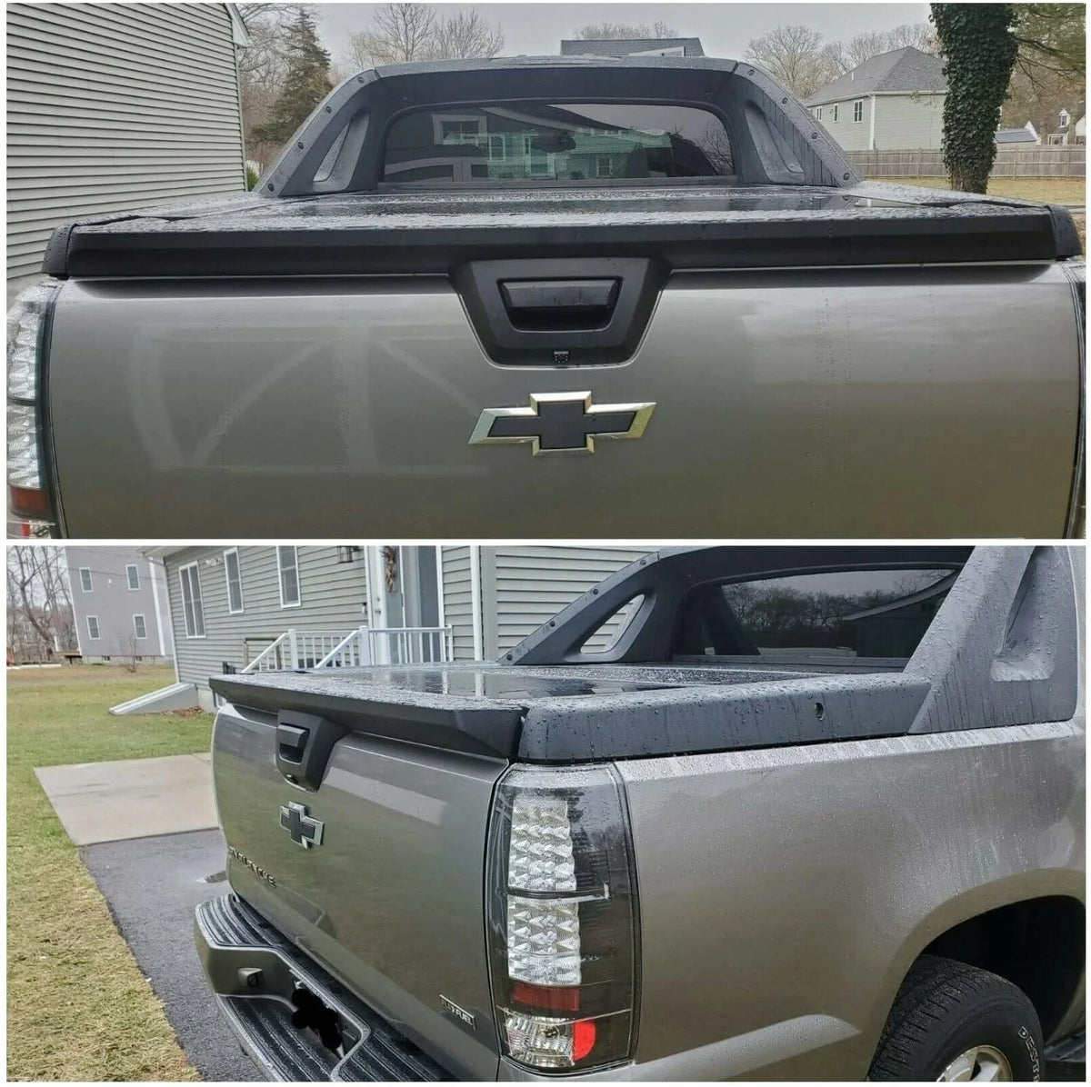 Black Textured Tailgate Spoiler with Camera Hole D707