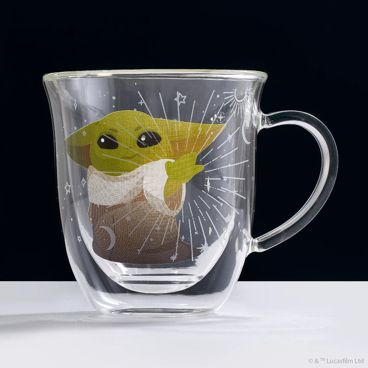 Double Wall Glass Mugs Set of 2 13.5 oz O73135