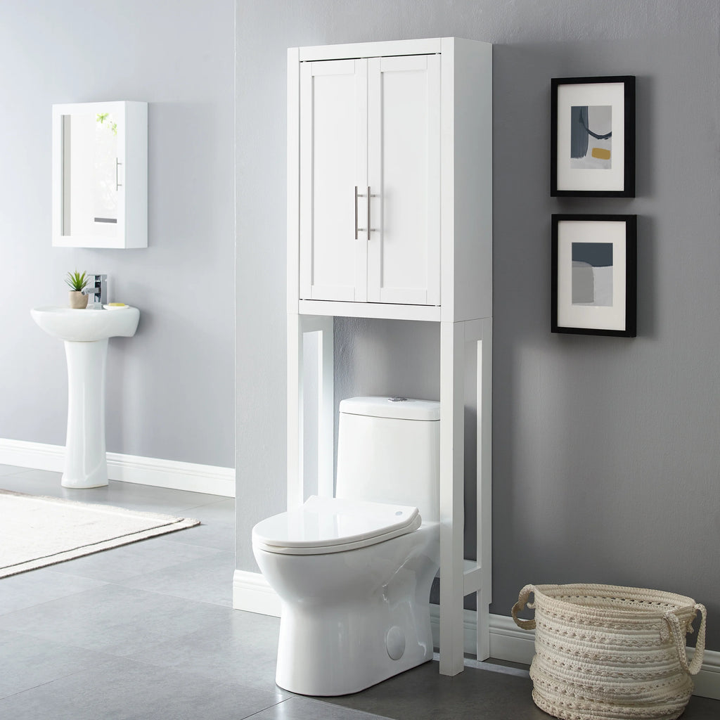 White/Nickel Wood/Metal Spacesaver F85779