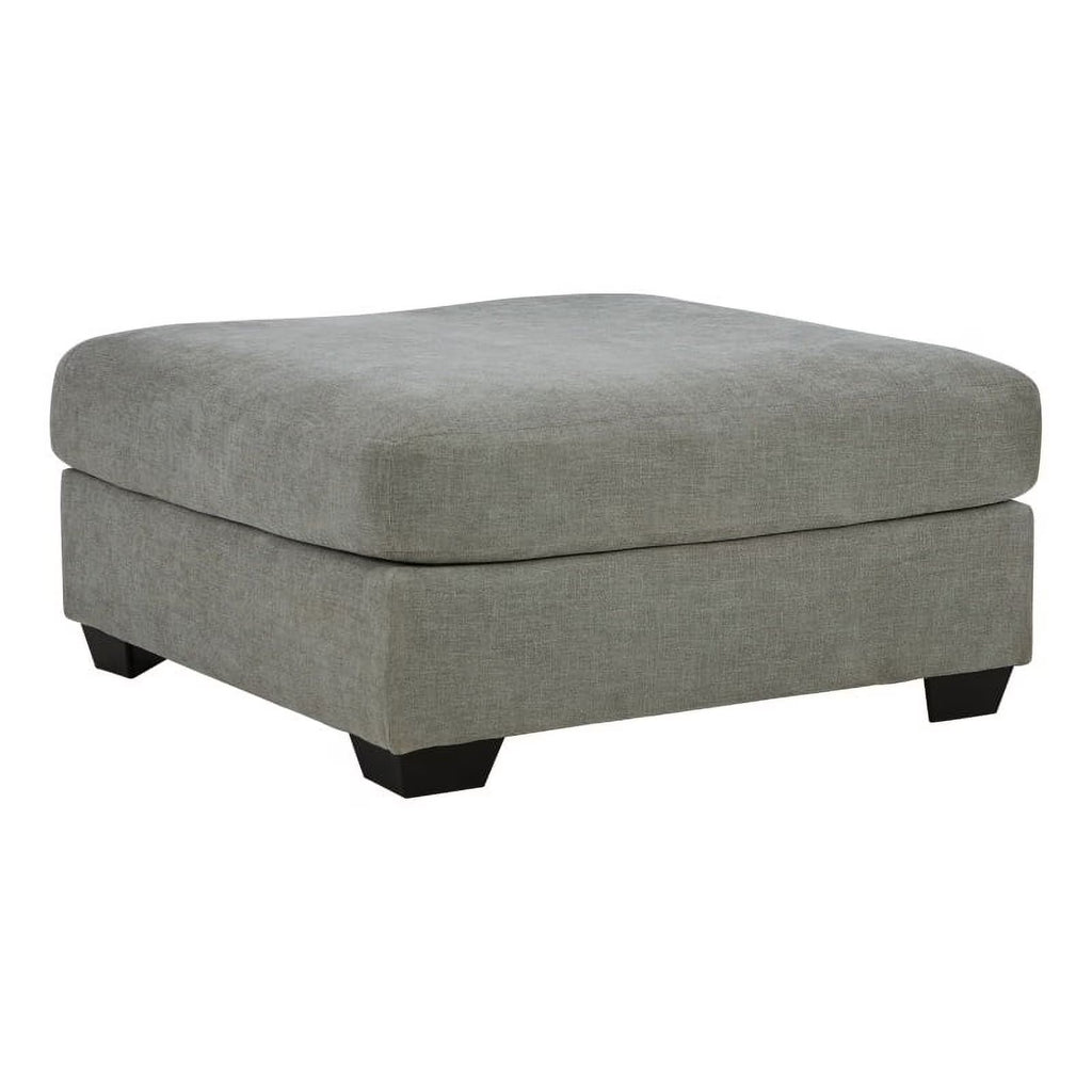 Gray & Black Fabric Oversized Accent Ottoman J917