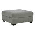 Gray & Black Fabric Oversized Accent Ottoman J917