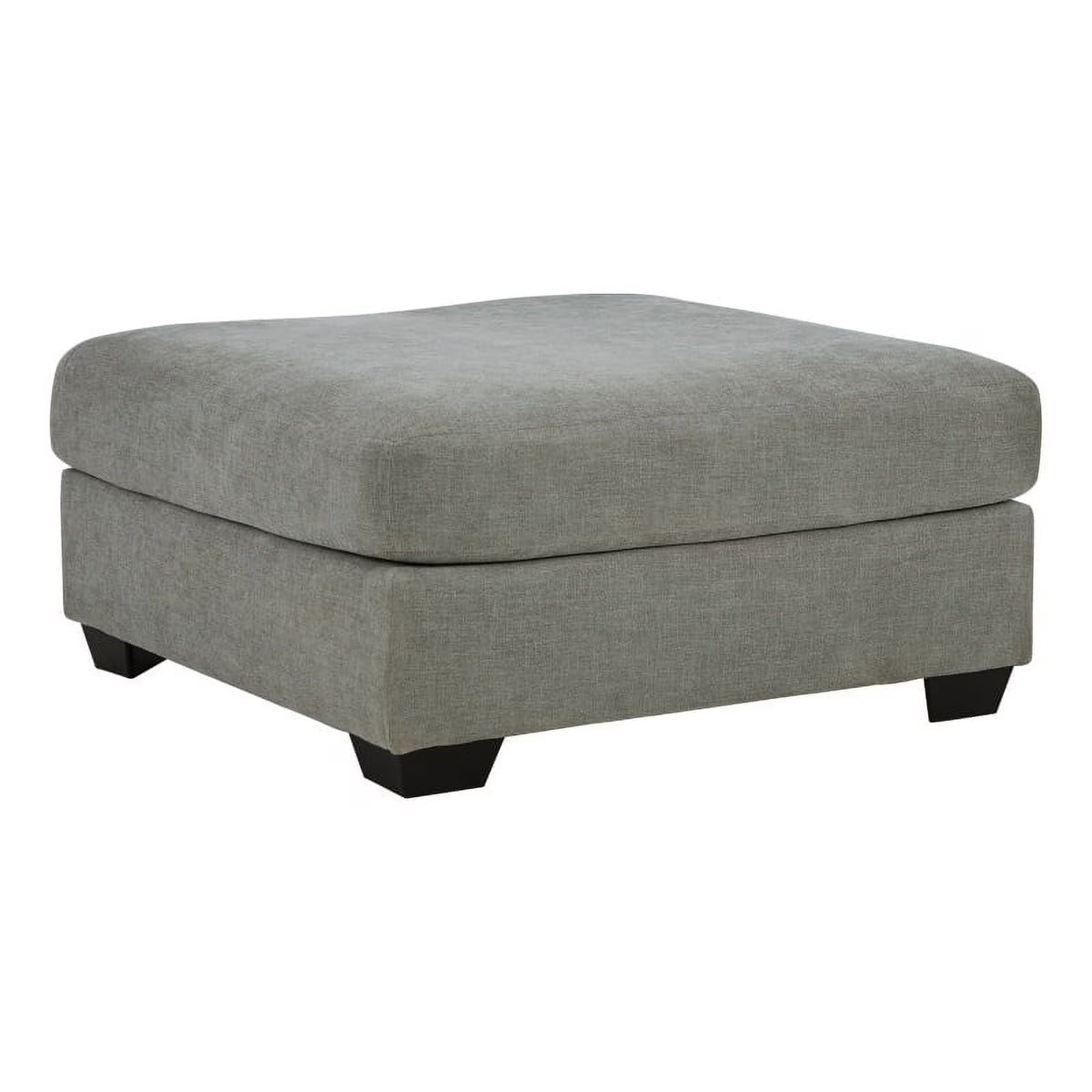 Gray & Black Fabric Oversized Accent Ottoman J917